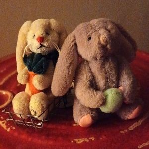NWT Cottage Collectibles by Ganz BINKY Rabbit Retired and another unsigned!
